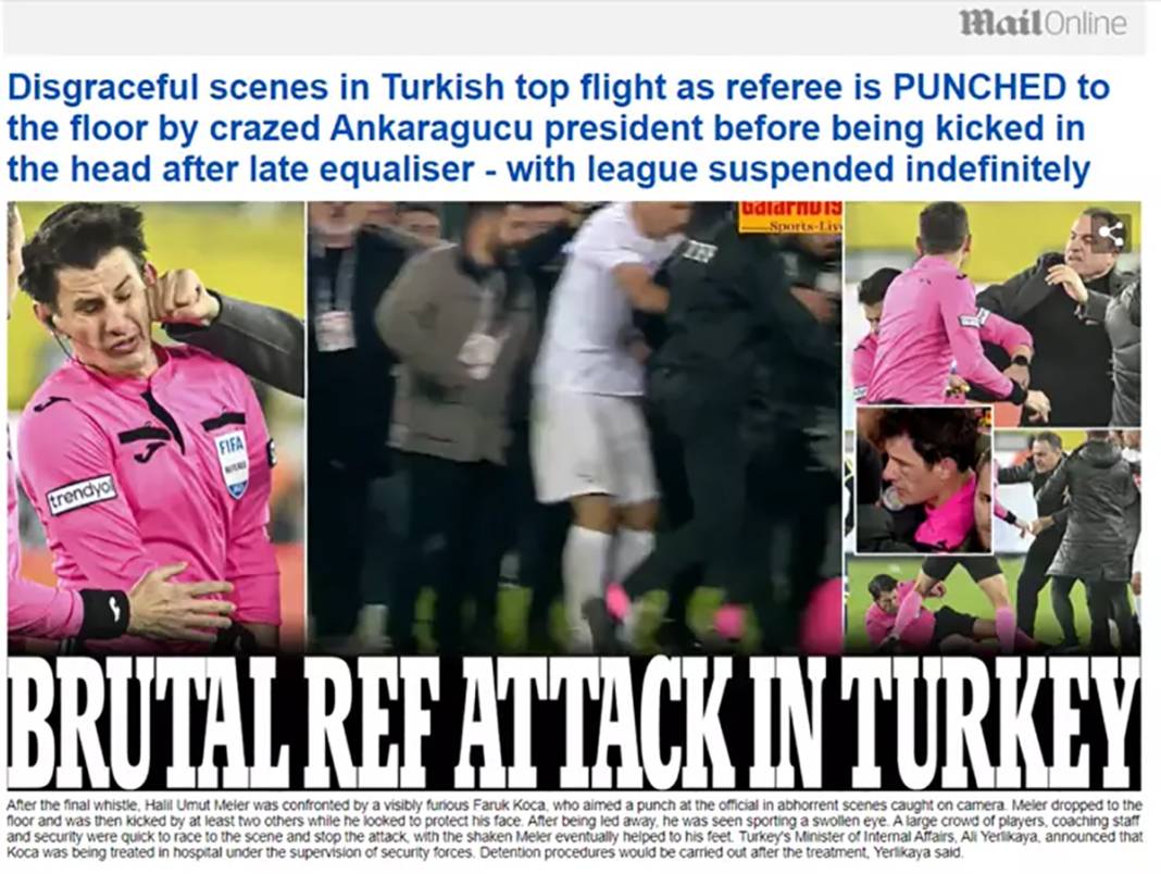 Hakeme yumruklu saldırı dünya basınında: Rezil, korkunç... 4